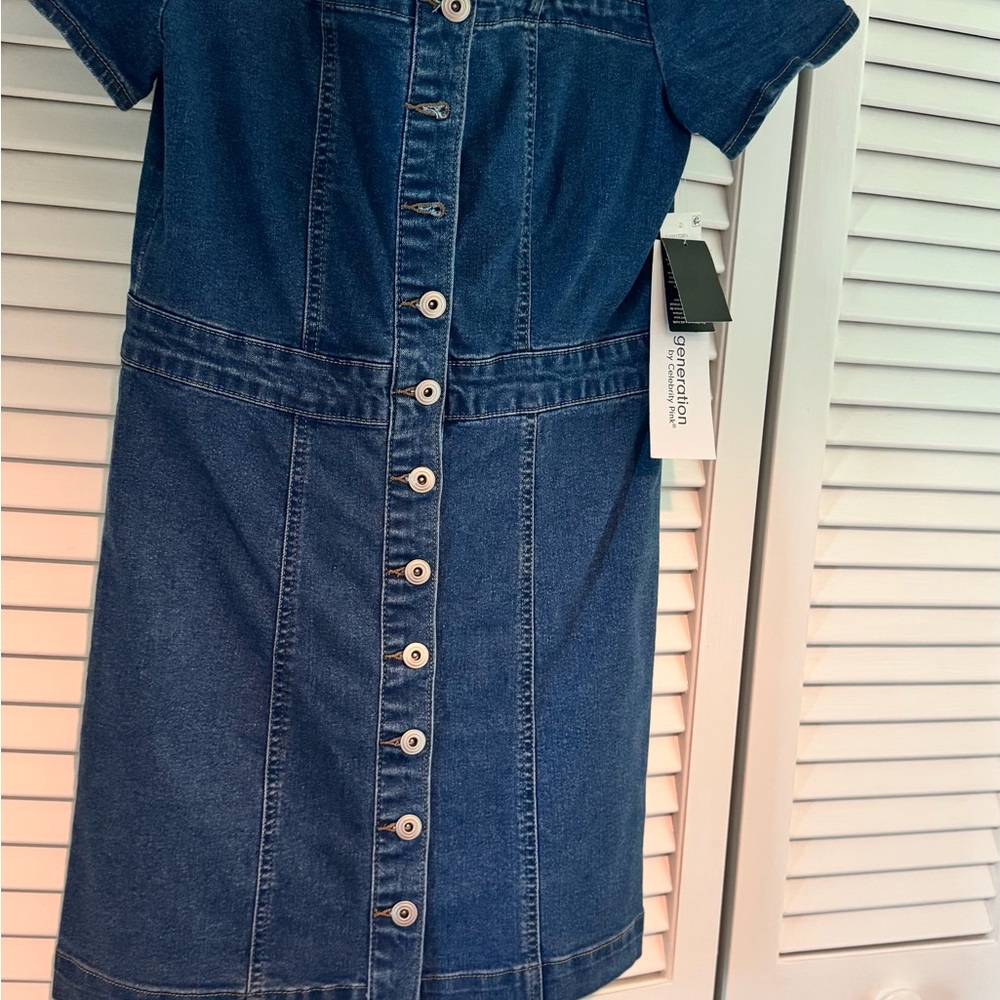 Denim Button-Down Dress